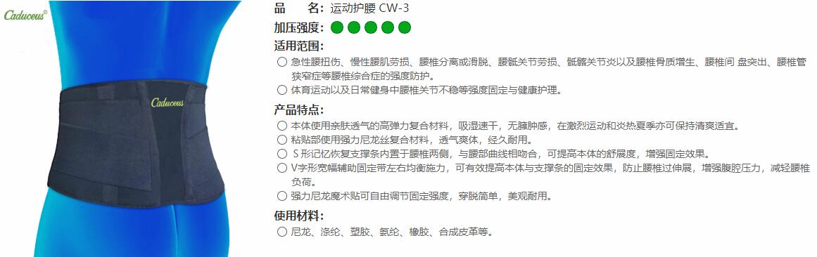 運(yùn)動(dòng)護(hù)腰　CW-3 