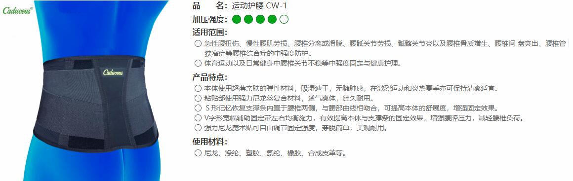 運(yùn)動(dòng)護(hù)腰　CW-1 
