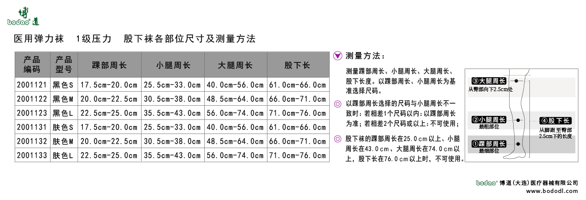 產品尺碼表